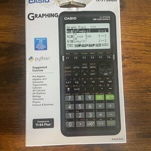 Casio fx-9750GIII Graphing Calculator in White and Blue